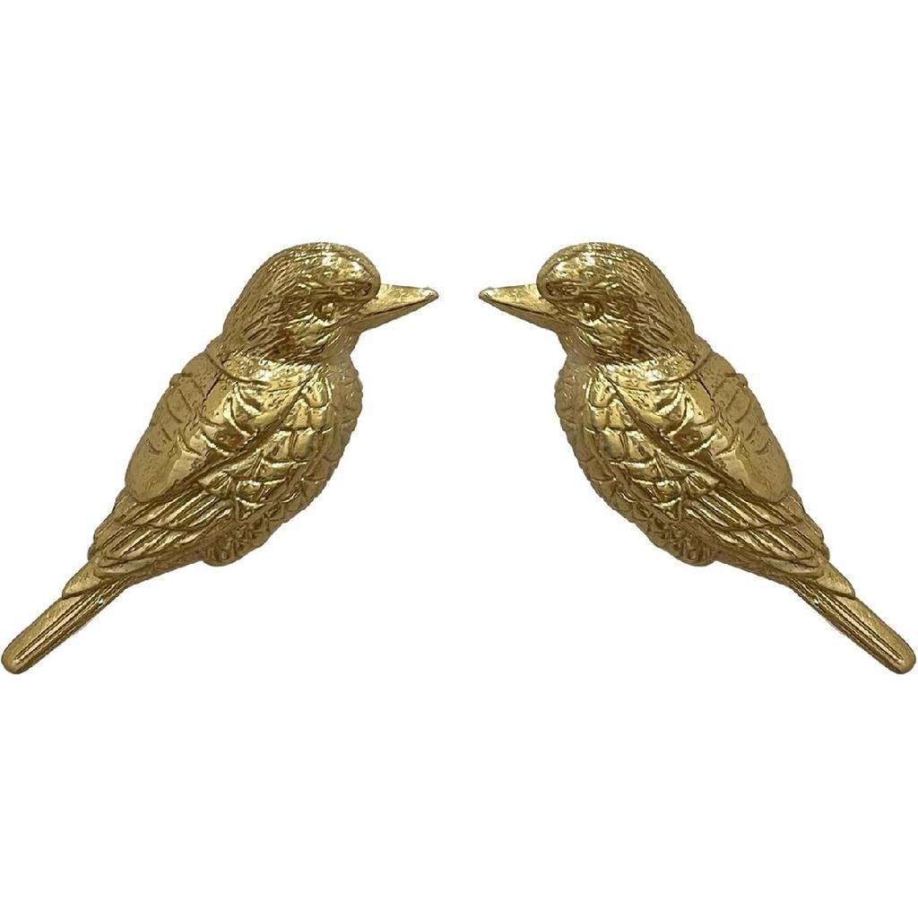 CatchDragn Bird Animal Cabinet Knobs Brass, Gold Drawer Knobs 2 Pack,Modern Pull for Dresser Drawers Cabinet Laundry Room Kitchen
