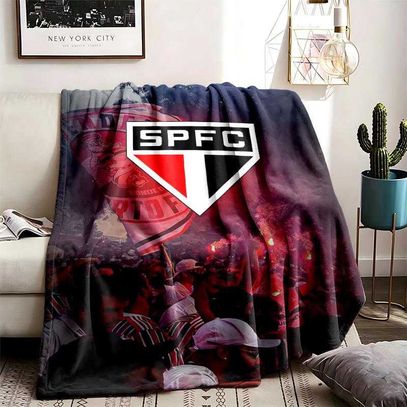 Sao Paulo Futebol Clube Theme Blanket Suitable For Beds Sofas And Camping Perfect For Both Men And Women Comfortable Bedding All Year Round