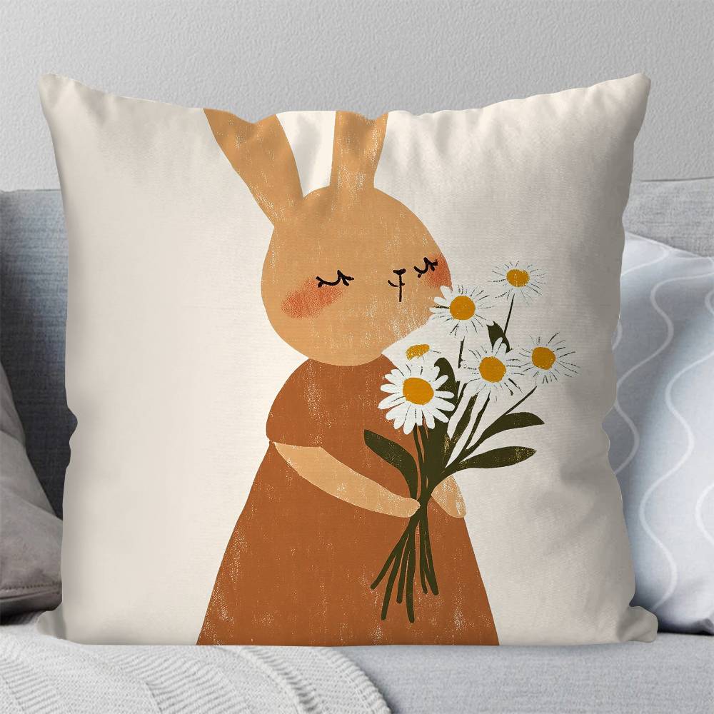 Simple Animal Antics Pillow Case Fashion Square Pillowcase Bedroom Sofa Room Ins Decoration Leisure
