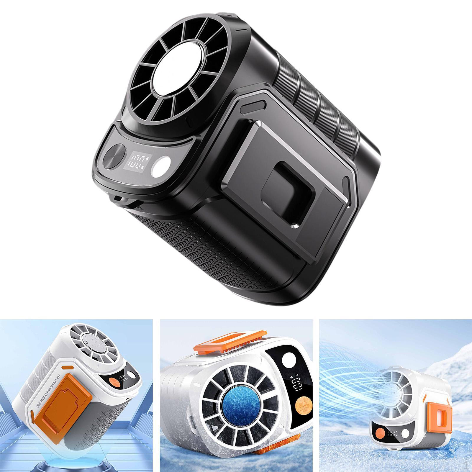 

Портативный поясной вентилятор Hands Free Cooling Belt для спорта, пешего туризма, туризма with ice function чёрный