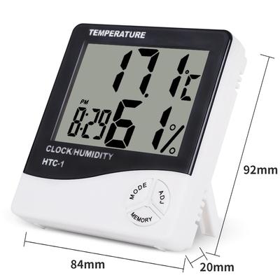 Room LCD Electronic Digital Temperature Humidity Meter Thermometer Hygrometer Weather Station HTC-1