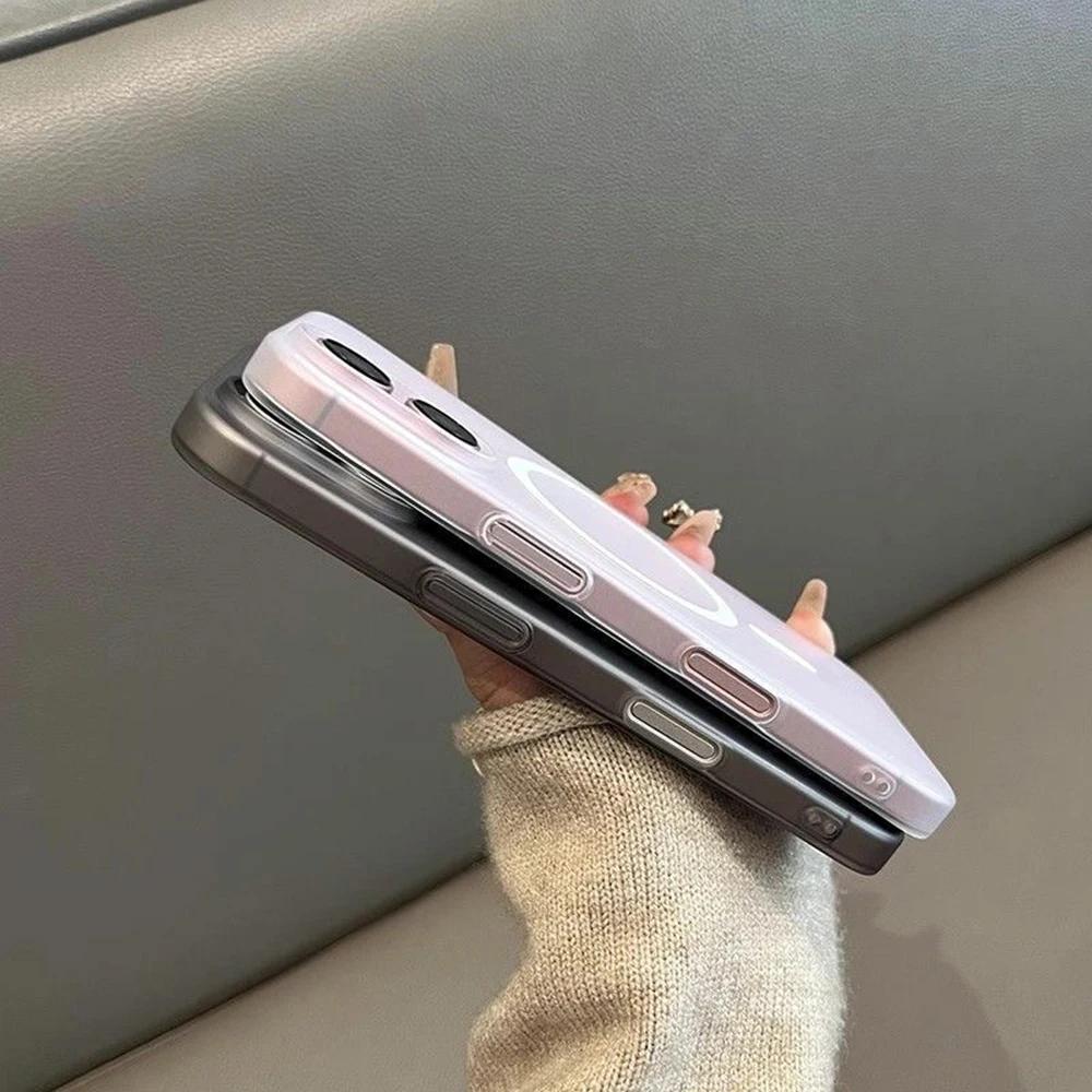 Ultra-dünne Harte Matte Magnetische Hülle Für iPhone 16E 16 15 14 13 12 11 Pro Max 16 Plus Für Magsafe Harte PC Rückseite