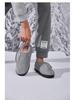 Unisex Winter Indoor Fluffy Non-slip Velcro Slippers with Plush Lining