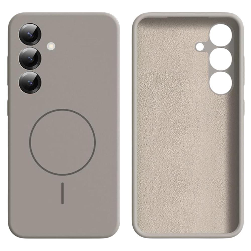 For Samsung Galaxy S25 Case Compatible with MagSafe Soft Skin-Touch Liquid Silicone+PC Phone Cover