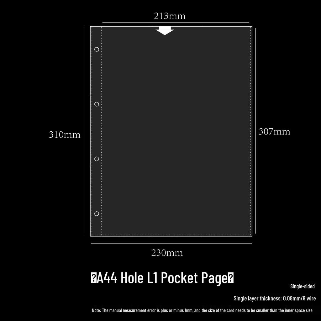 Transparent Card Album Inner Pages for A4/A5/A6/A7 Binders - Nine & Four Pocket Star Fandom Card Storage Refills