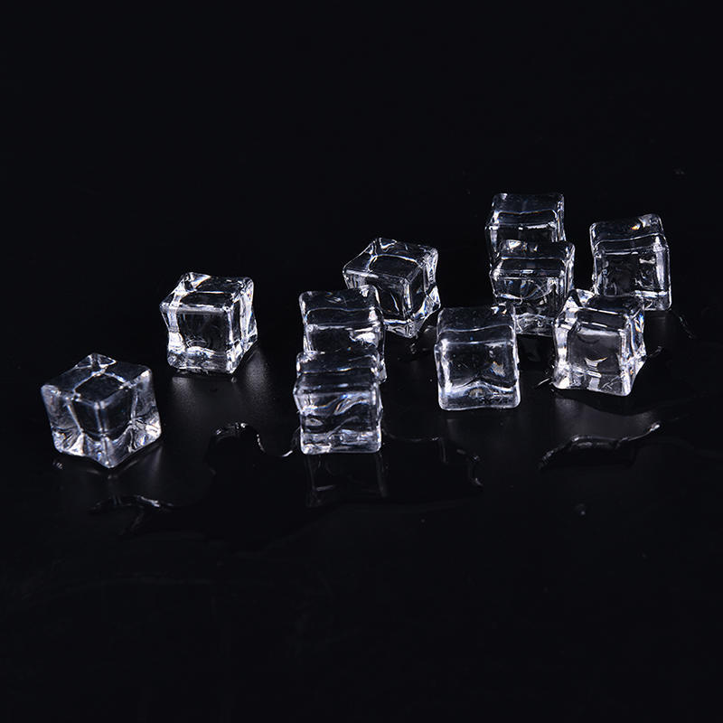 10Pcs/Pack Fake Artificial Acrylic Ice Cubes  Clear 2/2.5/3Cm Square,