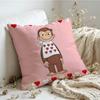 Cushion Cover  Linen  SkinFriendly Soft Decorative Case for Sofa Home Decor MONKEY CARTOON CCurious GeorgeS Pillow cover