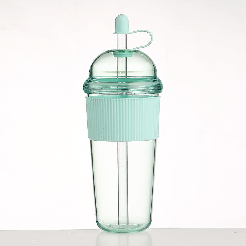 430/630ML Straw Cup with Lid and Straw Portable Large Capacity Coffee Milk Tea Cup Ins Style Water Cup Office Workers Juice Mug