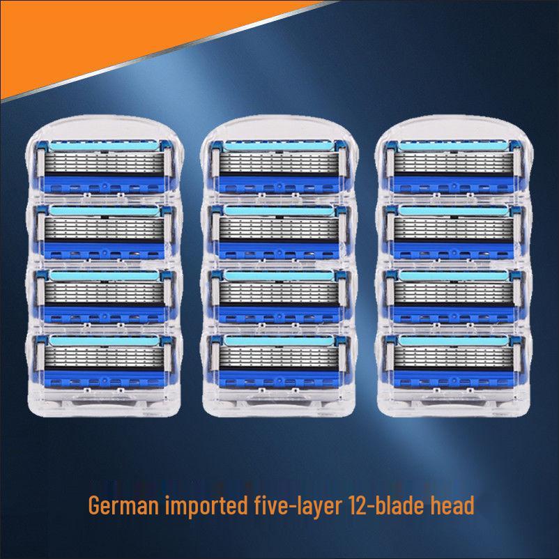 Durable Blue 5-Layer Rotating Razor: Waterproof, Scratch-Resistant, Sharp, Portable