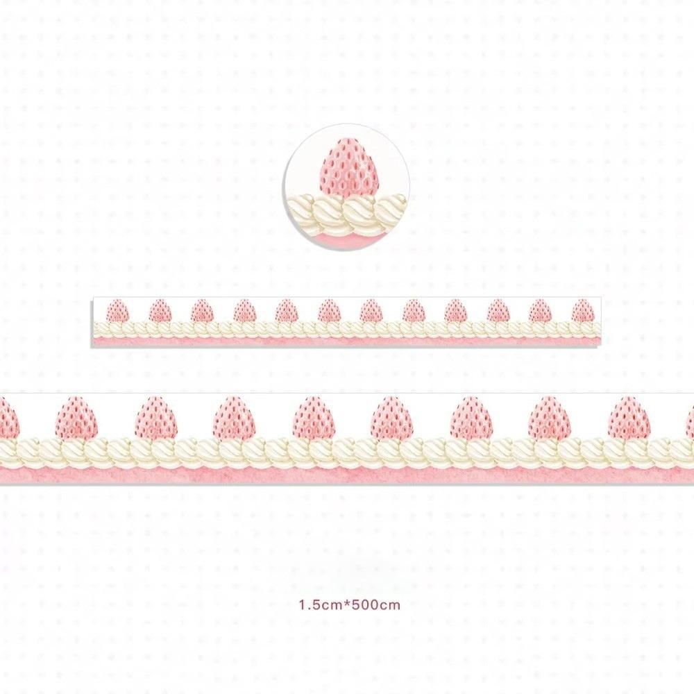 

Multi-Pattern Fruit Cake Washi Tape Adhesive Fruit Pattern Kawaii Decorative Masking Tapes Cake Theme Crafts Making