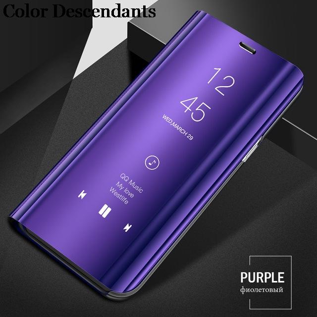 Coque de téléphone à rabat miroir rouge Mi 14C 13C pour Xiaomi Redmi Note 13 Coque Xiomi Redmi 12 12C 14C 10 Support magnétique Coque Xiaomi13 14T POCO F6 Pro