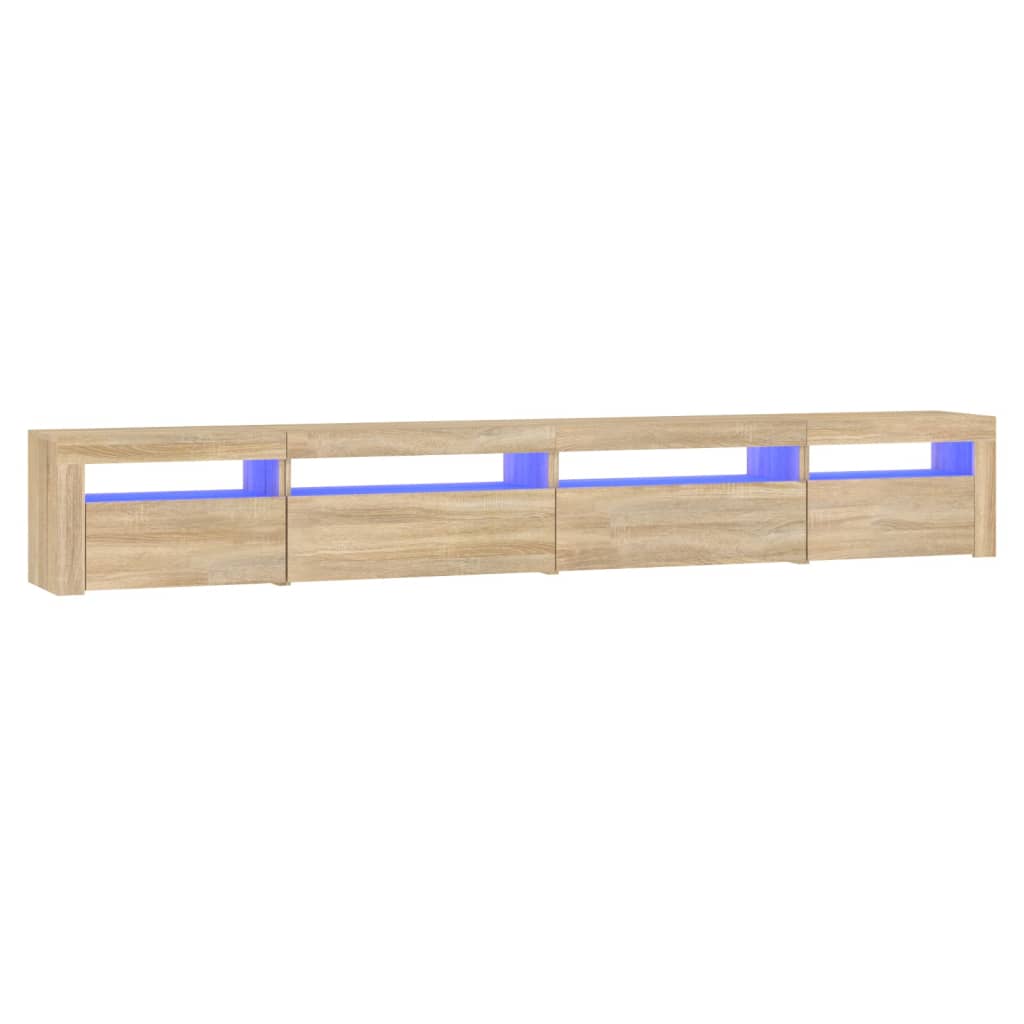 Vidaxl Szafka Pod Tv Z Oświetleniem Led, Dąb Sonoma, 270X35X40 Cm