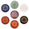 20mm Seven-Color Chakra Gemstone Agate Discs for Creative Decoration