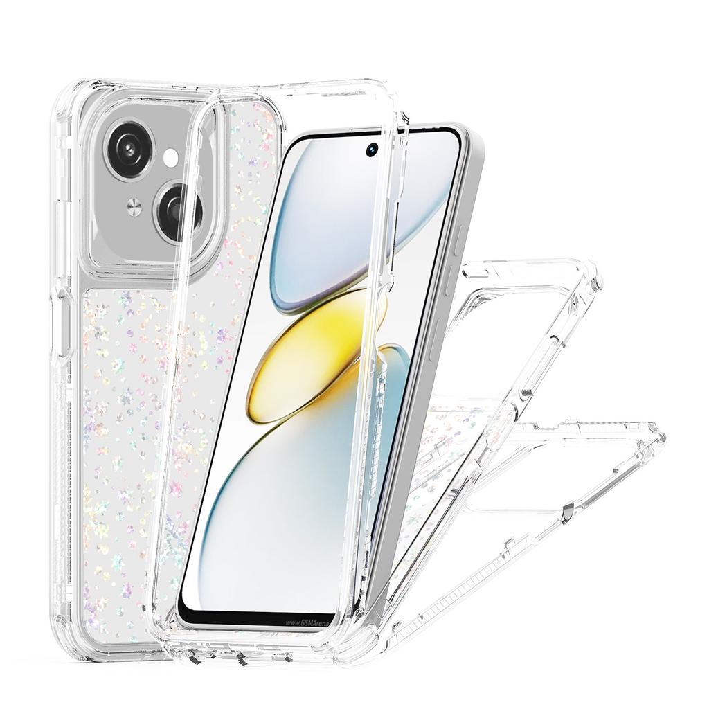 Clear Case for TECNO Spark Go 2025/Spark Go 1/Pop 9 4G/Infinix Hot 50i 4G/Smart 9 4G Acrylic TPU Phone Cover with Laser-printed Film