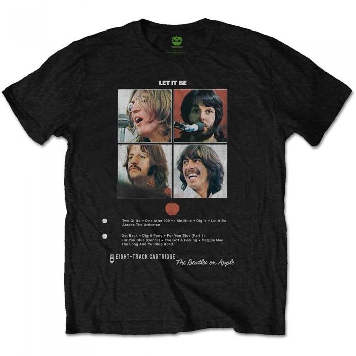 The Beatles Unisex tričko Let It Be pro dospělé s 8 skladbami