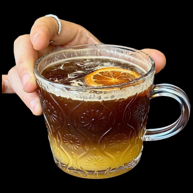 Shangqi Embossed Glass Mug