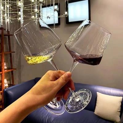 1pc Burgundy Crystal Cup Glass Red Wine Glass Goblet Grape Glass Home Nordic Style Handmade Lead-free Premium Wine Glass