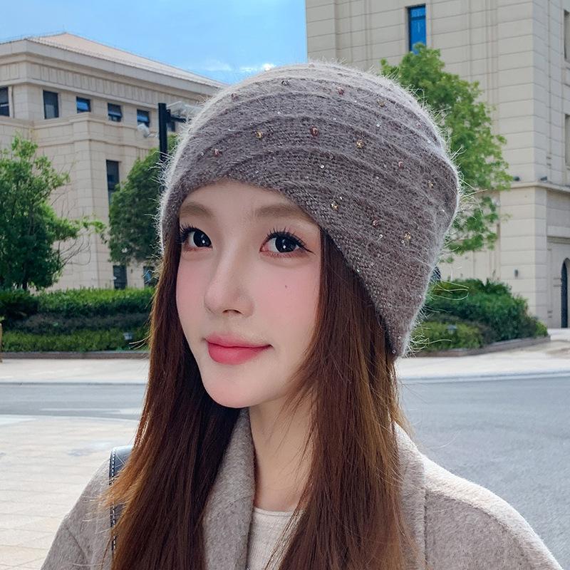 Herbst und Winter Neuer Hut Damen Street Casual Hut Thermischer Ohrenschutz Stapelhut Wintermützen für Damen, Mützen für Damen, Hüte für Damen Winter