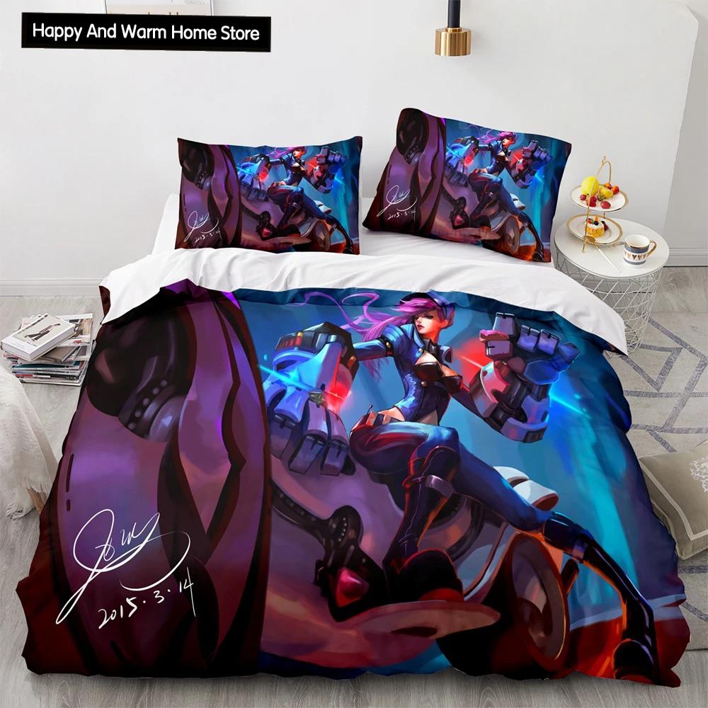 3D Print League Of Heroes Bedding Collection Single Twin Full Queen King Size Game Anime Bed Collection Aldult Boys Bedroom Duvet Cover Collections