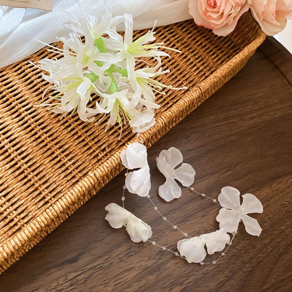 

Luxury Flower Hair Shark Clip Elegant Bridal Headwear New Flower Tassel Hair Claw Girls зелёный