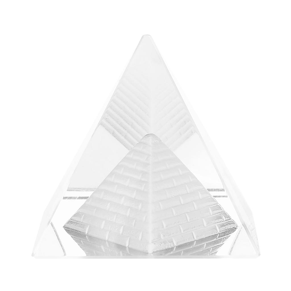 Crystal Pyramid Quartz Stone Carving Figurines Home Decoration Furnishing Article