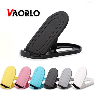 VAORLO Verstellbarer Mini-Telefonhalter, Tischständer, ovale Telefonhalterung, mobiler Ständerhalter