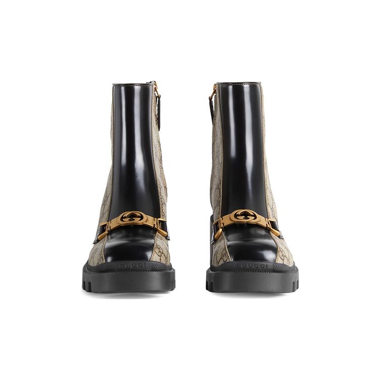 Gucci Wmns Gg Supreme Ankle Boot 'Dark Beige' Women's 670412 2OQ50 9763