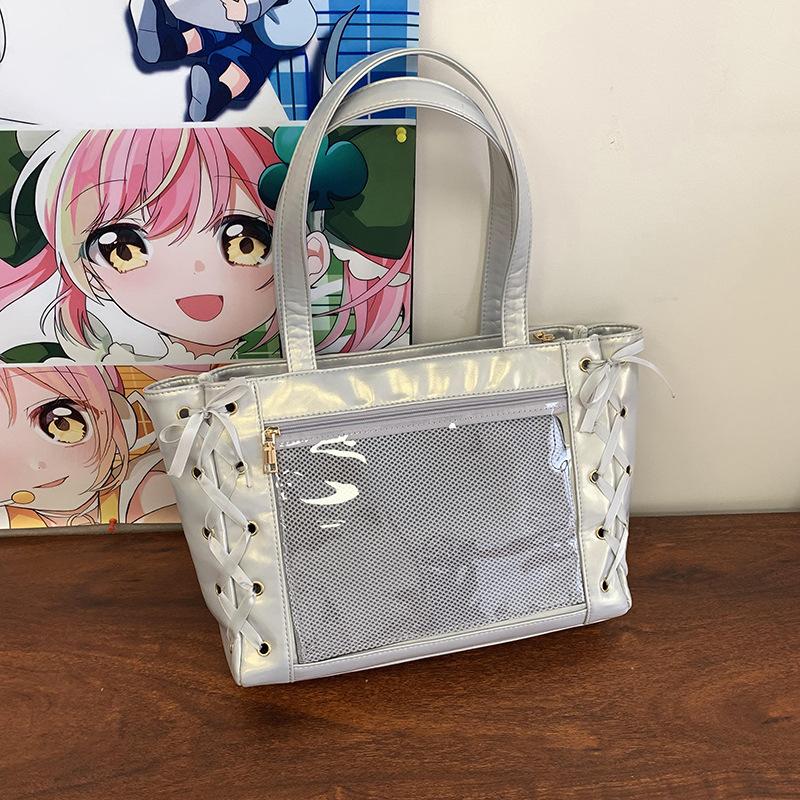 Japanese Anime Bag Bow Tie Ribbon Large Capacity Shoulder Bag Large Capacity Tote Bag