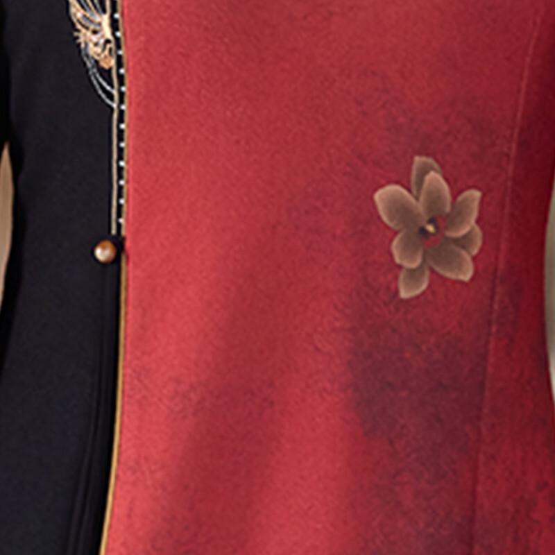 Pasite Chinese Style Mother-of-the-Bride Long-Sleeve Mid-Length Dress
