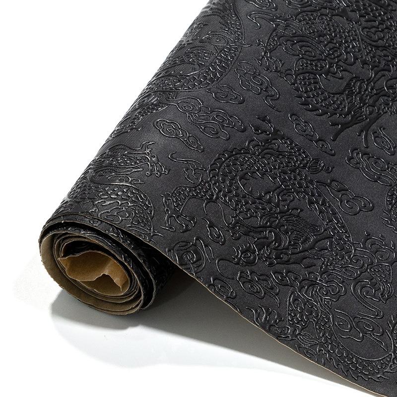 Loong Samolepicí kožená záplata Luxusní dračí vzor Vystouplá texturovaná lepicí páska Nálepka Pohovka Interiér auta PVC kůže