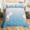 Geometry Ombre Duvet Cover Full King,Honeycomb Marble Geometric Bedding Set For Teen Girls Women Diamond Hexagon Comforter Cover