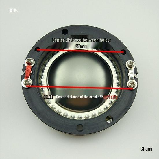 44.4mm Core Titanium Diaphragm Tweeter, 8 Ohm, 150W, Round Wire Voice Coil, Flat Wire Round Bracket