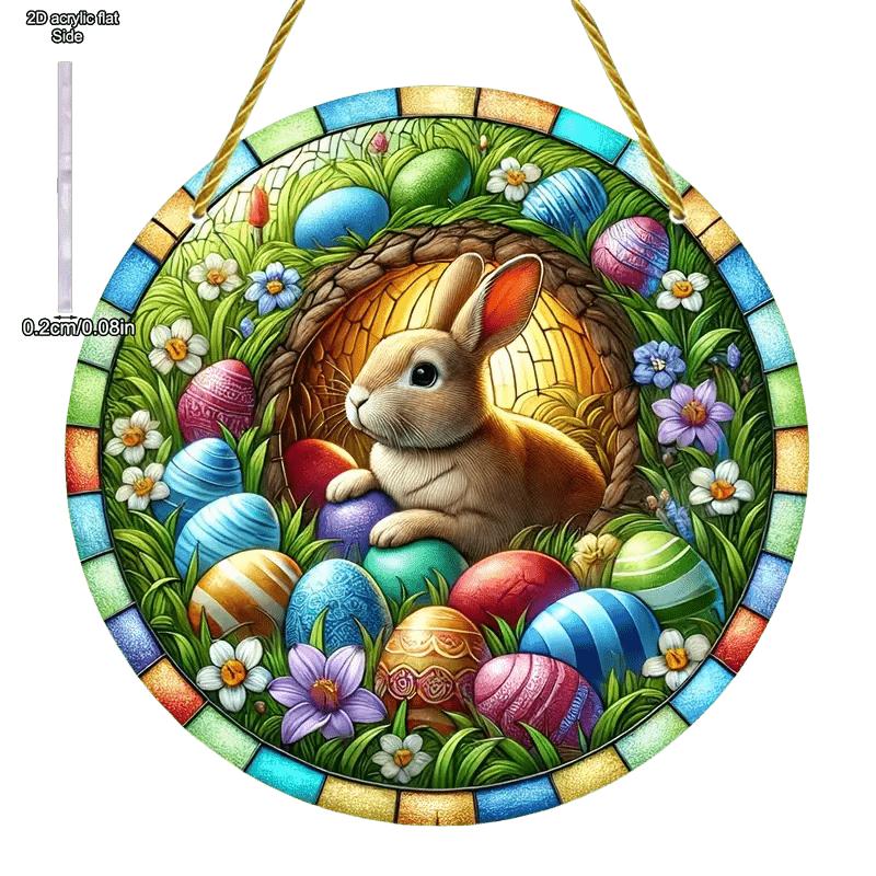 Prinzător de Paște, Decorațiune Rotundă Acrilică Suspendată, Decor Inovator pentru Casă, Perfect Durabil pentru Dormitor, Magazin, Birou, Bucătărie