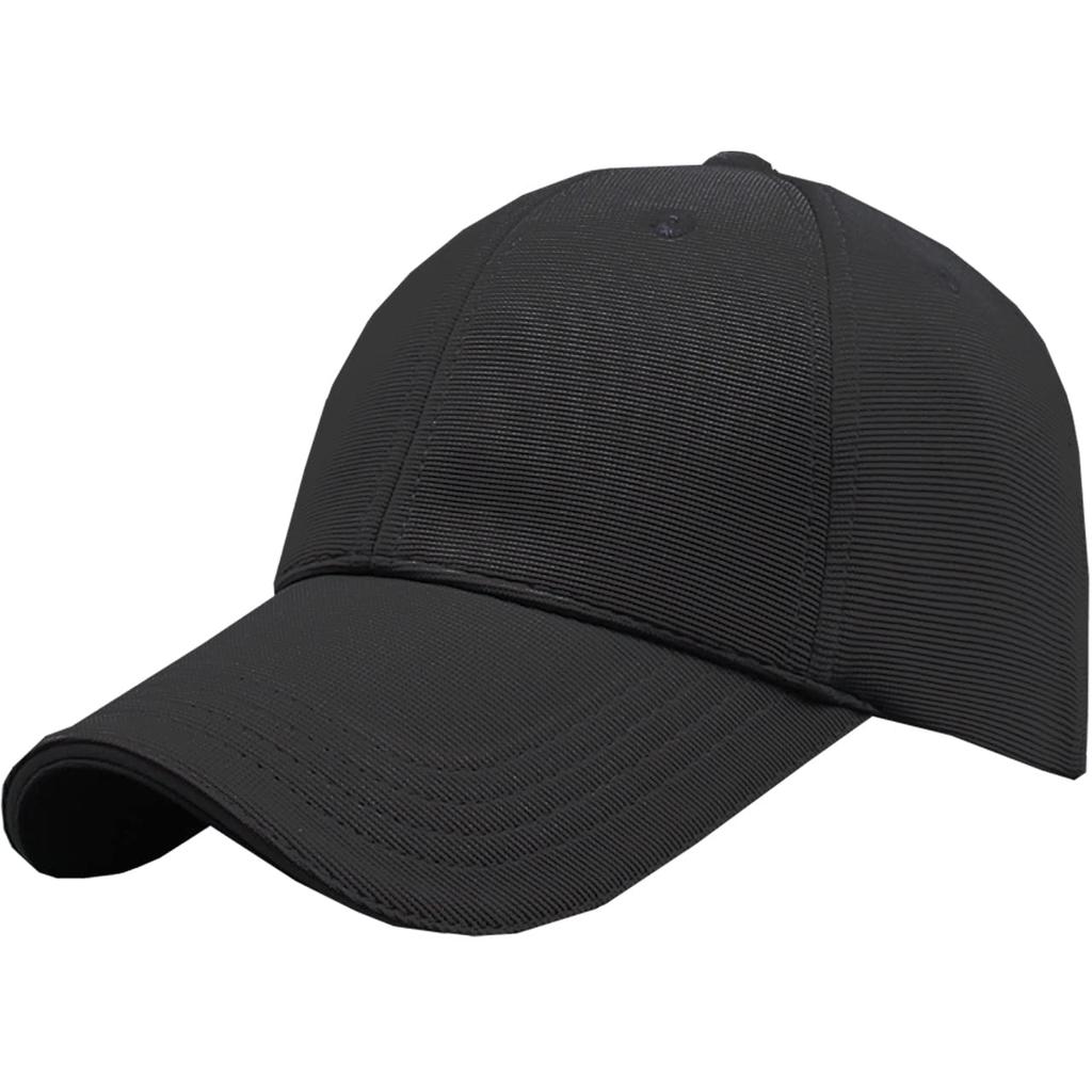 CA482 [White Fang] Cap, Plain, Hat, Casual, Cool, Brim, Men's, Women's, (Black)