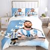 Messi Argentina Football Legend Print 3Pcs Bedding Setduvet Cover With 2 Bedropillowcase Home Birthday Gift