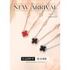 Women Fashion Four Leaf Clover Inlaid Zircon Pendant Clavicle Chain Necklace