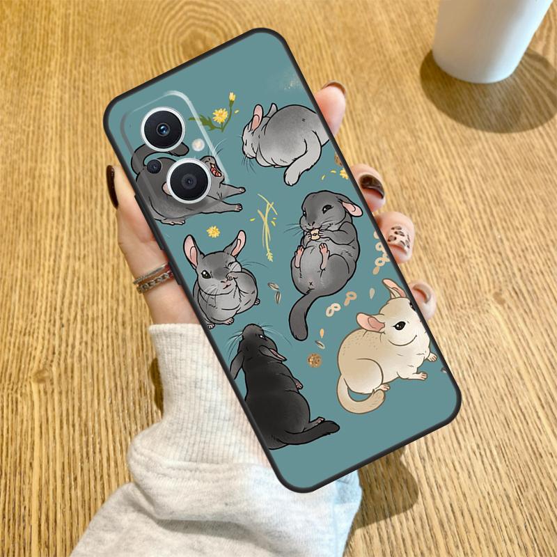 Süße Cartoon Chinchilla Hülle Für OPPO Reno 10 11 12 13 14 Pro 14F 13F 12F 11F 7 8 Lite OPPO Find X5 X8 X9 Pro Hülle