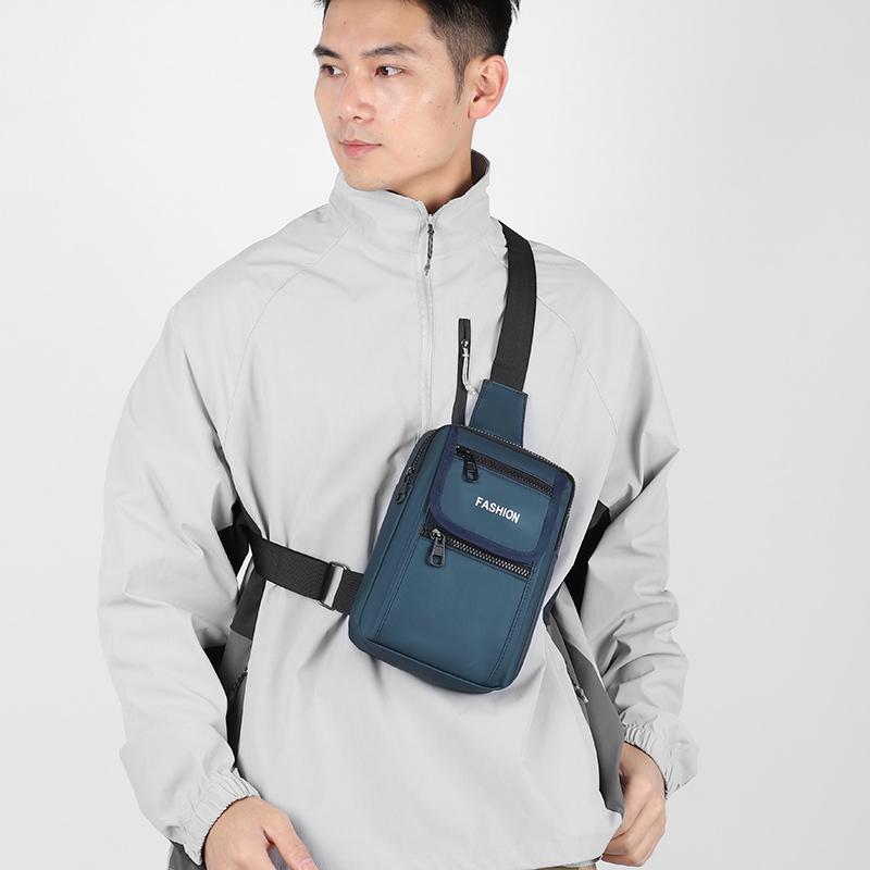 Multi-functional Men's Chest Bag Large Capacity Water-repellent Shoulder Bag Crossbody Bag