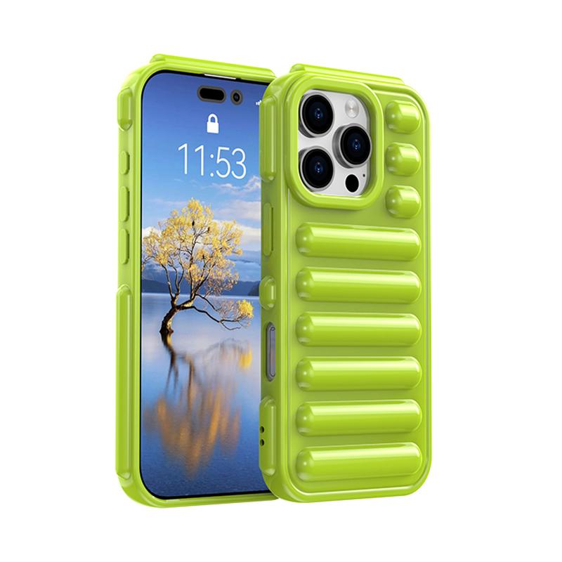 Air Cushion Capsule Armor Phone Case For iPhone 16E 16 15 14 Plus 11 12 13 Pro Max X XS XR Solid Color Soft TPU Shockproof Cover