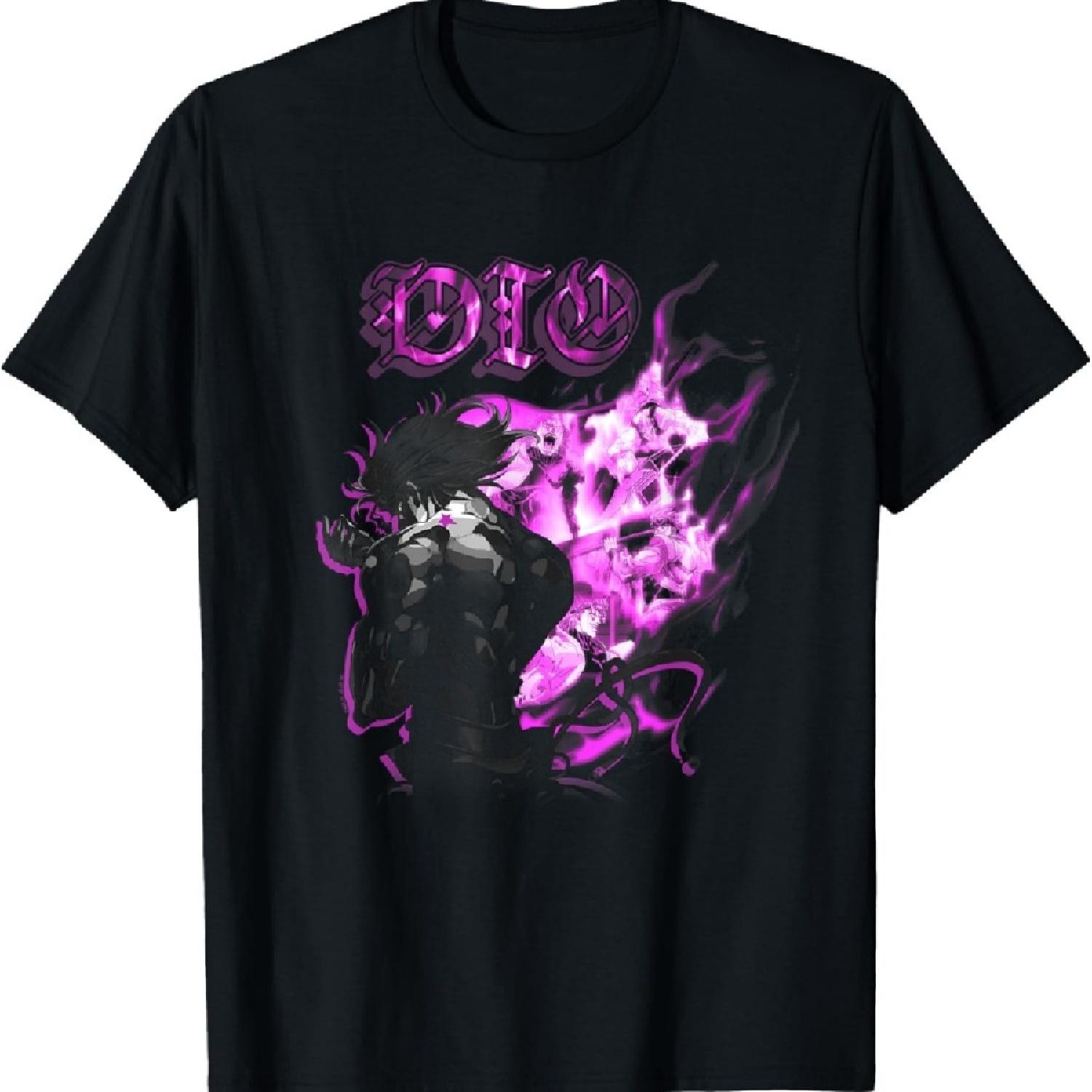 

JoJo Part 3 Stardust Crusaders DIO Silhouette Stand Aura T-Shirt XXXXXL чорний