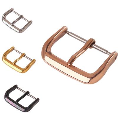 8–22 mm Edelstahl-Uhrenschnalle, Metall, Silber, Gold, Schwarz, Uhrenarmbänder, Verschluss