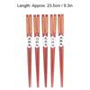 5Pairs Wrapped Twine Handle Anti-slip Chopsticks Slender Retro style Chopsticks  Snack Eating