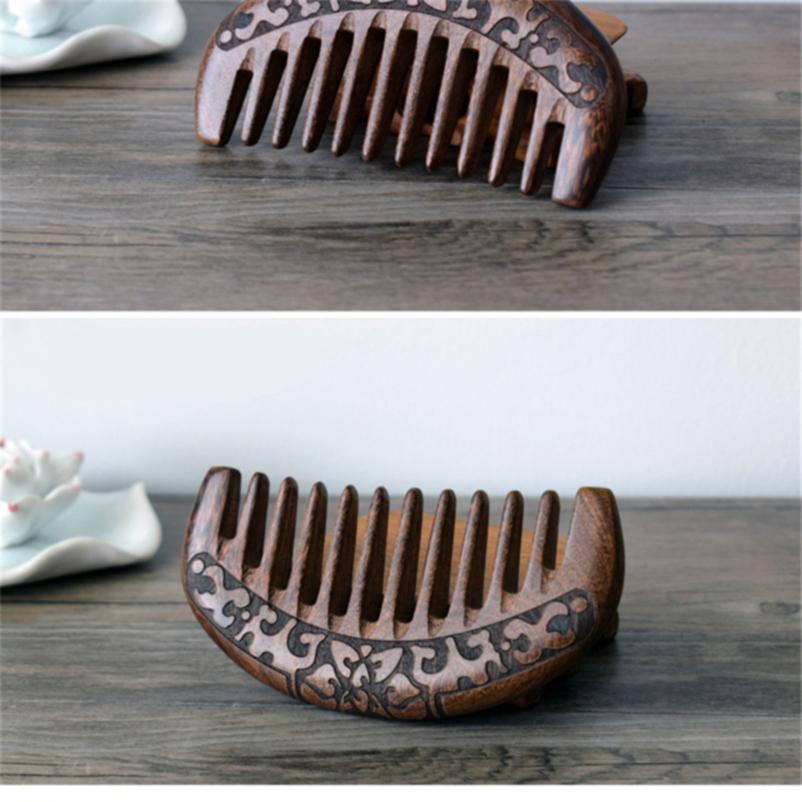 Sandalwood Massage Health Comb Double-sided Carved Comb