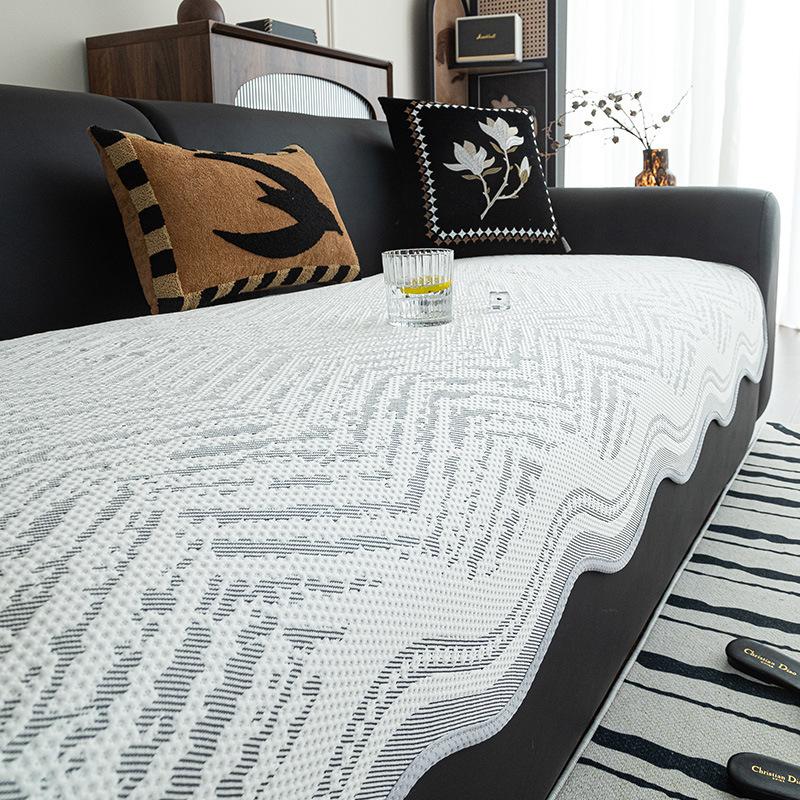 Summer Cool Doudou Special-Shaped Sofa Cushion  New Ice Silk Mat Cushion One-Piece Straight Row Sofa Cover