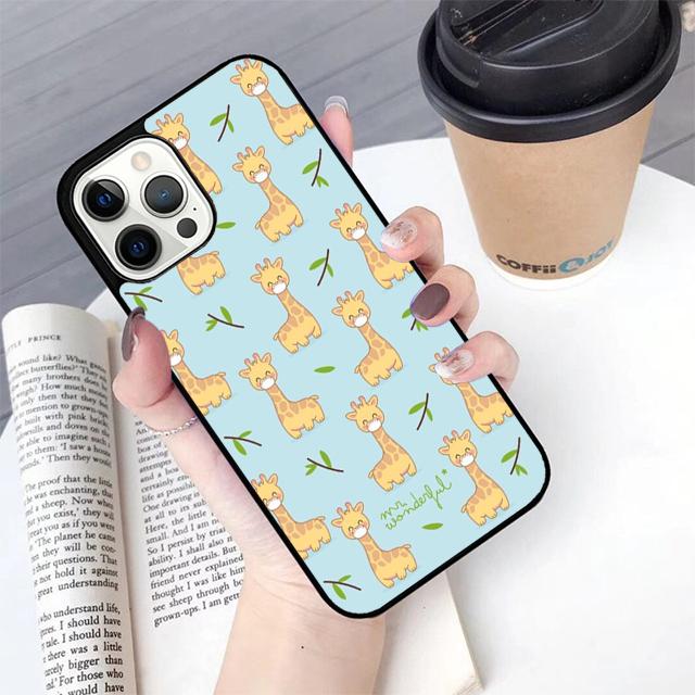 Cute Cartoon GirafPhone Case For Apple iPhone 17 Air Pro Max Plus Coque For iPhone 17 Air 14 15 16 13 12 Max Cover