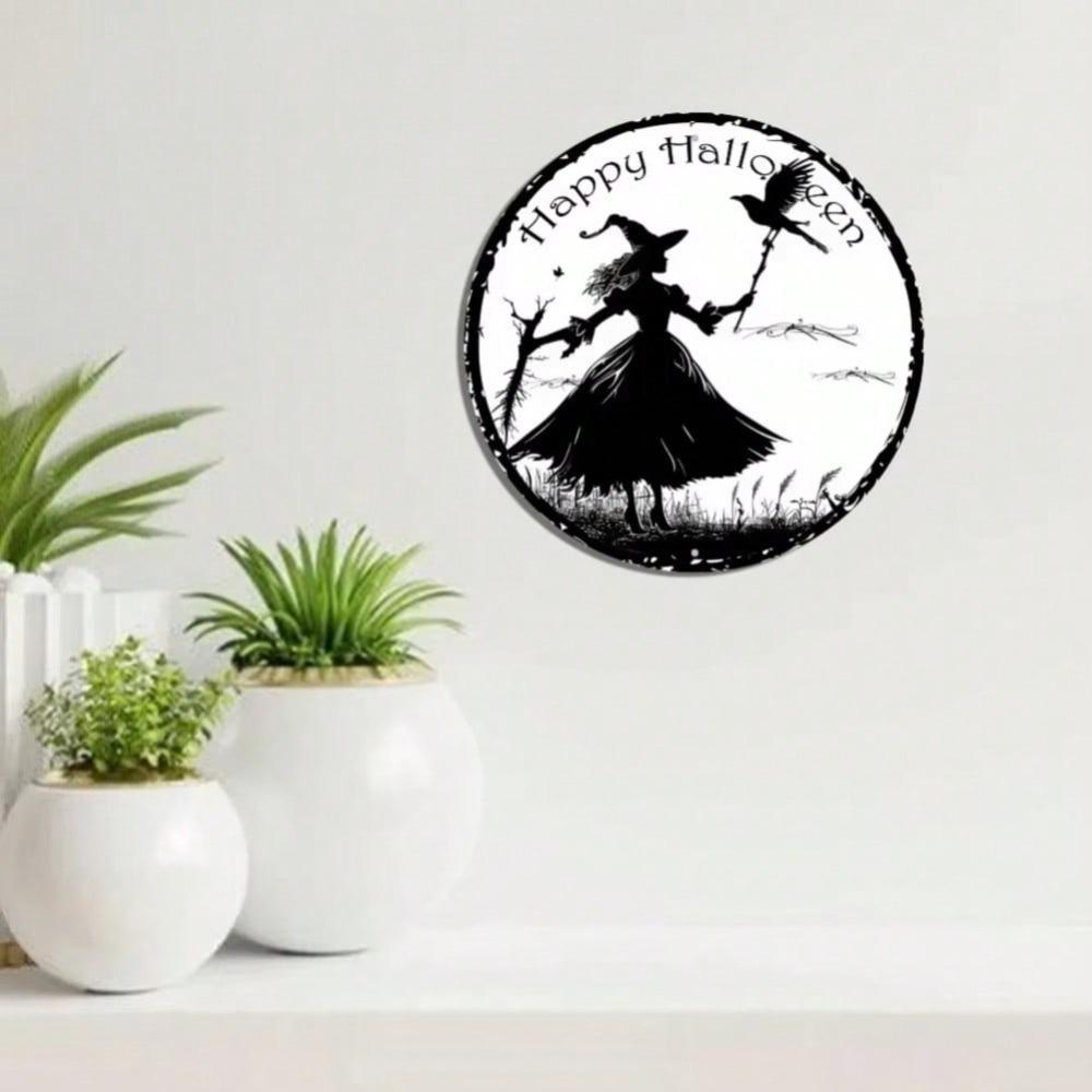 Halloween Witch Metal Wall Art Home Decor