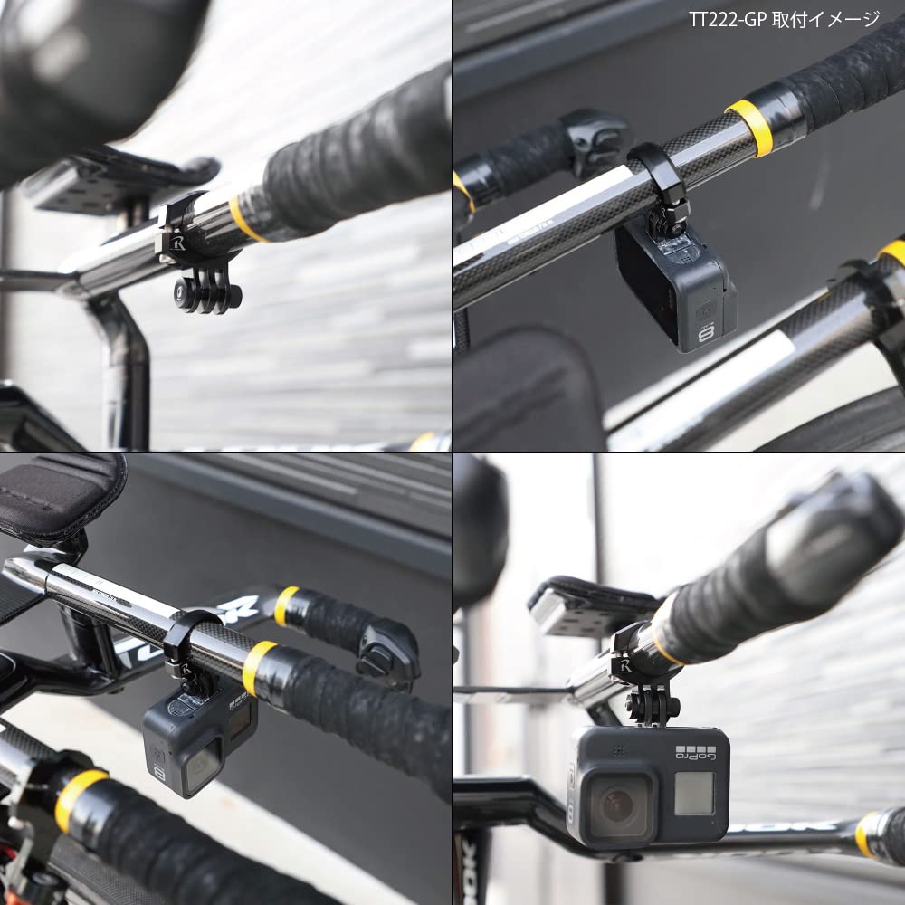 GoPro Mount for Vertical Handlebars Base Mount for Attaching GoPro Cameras and Light Adapters To TT Bars [REC MOUNT] 22.2mm [TT222-GP] Handlebars/aero
