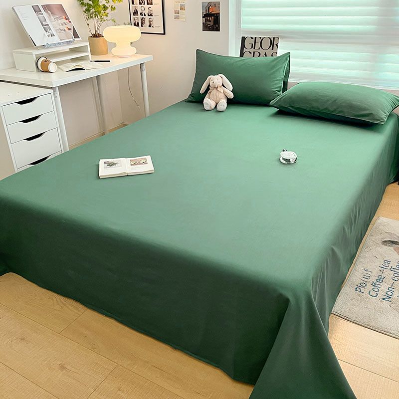 New Ins Style Plaid Thick Skin-friendly Bed Sheet, Simple Bedding for Student Dorm Single & Double Bed