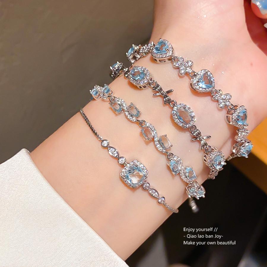 Zircon Flower Cubic Copper Bracelet With Elegant Design For Gift Giving