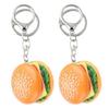 Paquete de 2 Llaveros de Hamburguesa Artesanía de Materiales Metálicos Adecuados para Guardar en el Bolsillo y como Regalos Sorpresa para Amantes